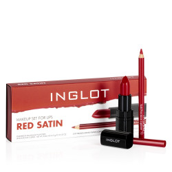 MAKEUP SET FOR LIPS RED SATIN